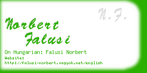 norbert falusi business card